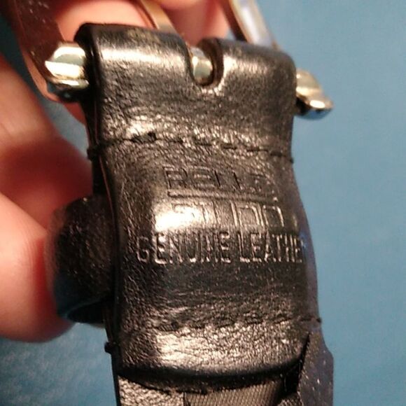 Black Leather Men's Belt Wilson Leather size Large - Picture 3 of 8